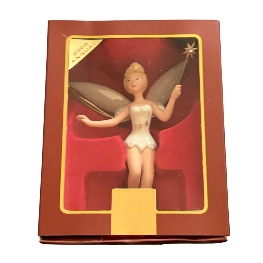 Lenox Disney 2008 Twinkle Tinker Bell Annual Ornament PorcelainCrystal Christmas